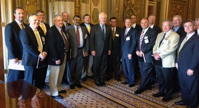 IPC Executives, Bhawnesh and electronics industry colleagues on IPC Government Relations Committee meeting with Senator John Cornyn