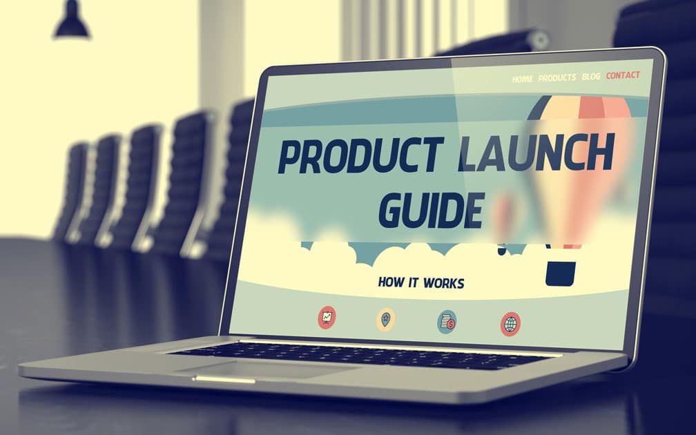 Product Launch Guide How It Works on laptop