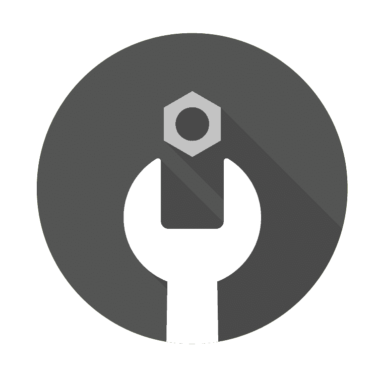 icon of wrench and nut