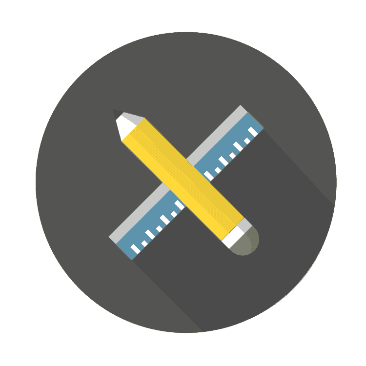 icon of pencil and ruler