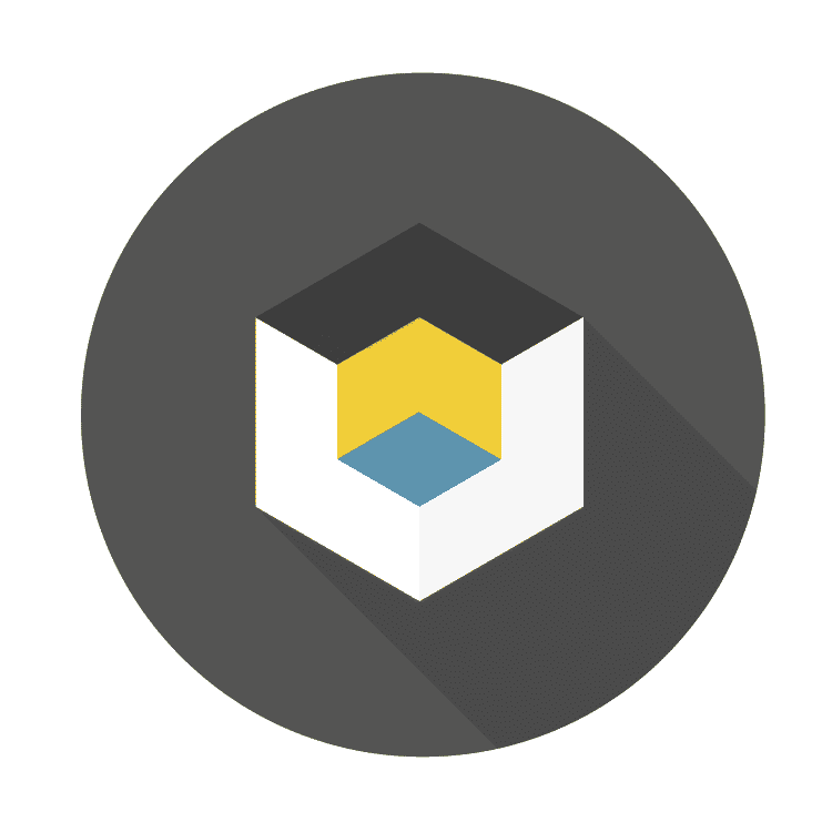 icon of cube with piece missing